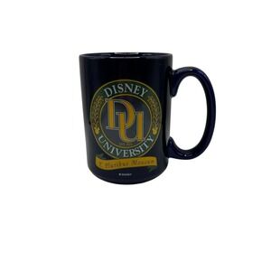 Rare Disney University Est 1928 E Pluribus Mousum Coffee Tea‎ Cup Mug Navy Blue